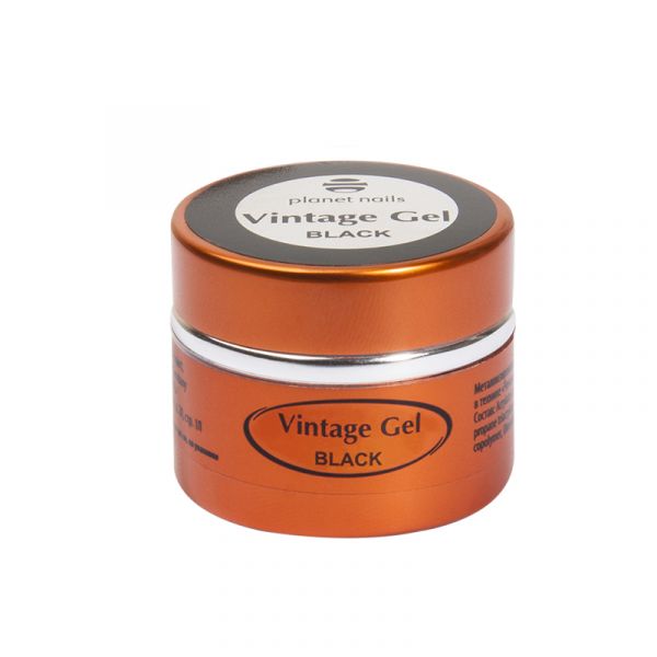 Гель-паста для чеканки Planet Nails - Vintage Gel black 5г