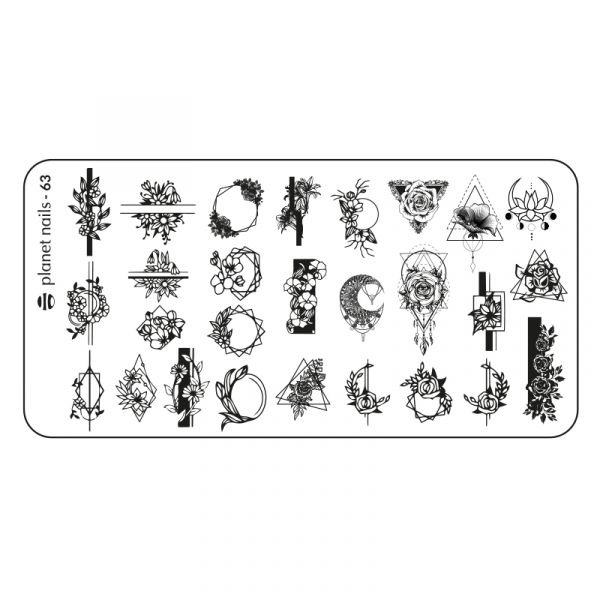 Пластина для Stamping Nail Art №63