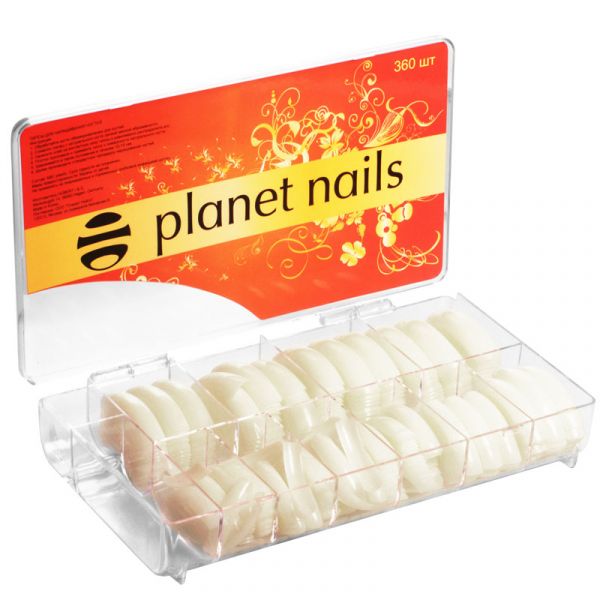 Типсы Американка Planet Nails 360 шт/уп №1-10