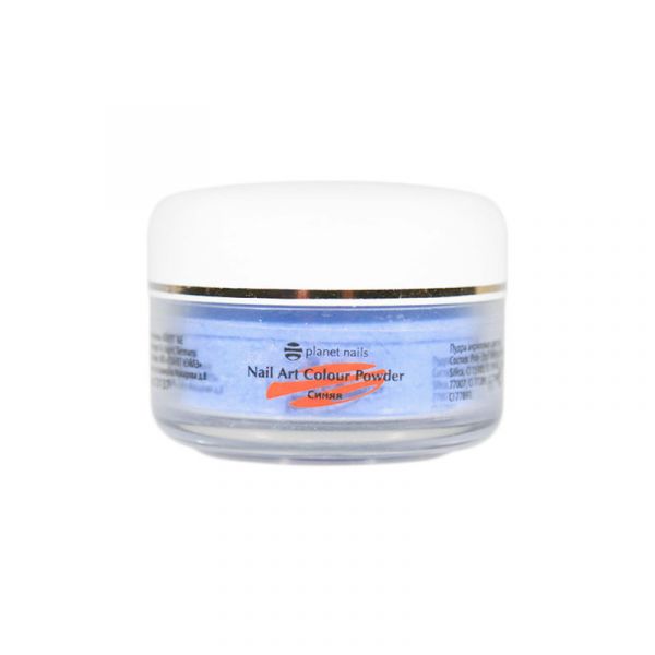 Пудра акриловая Planet Nails - цветная, синяя 15г.