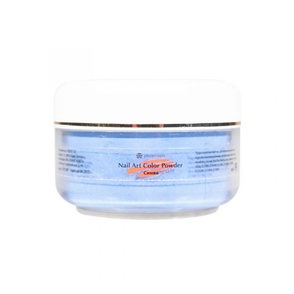 Пудра акриловая Planet Nails - цветная, синяя 45г.