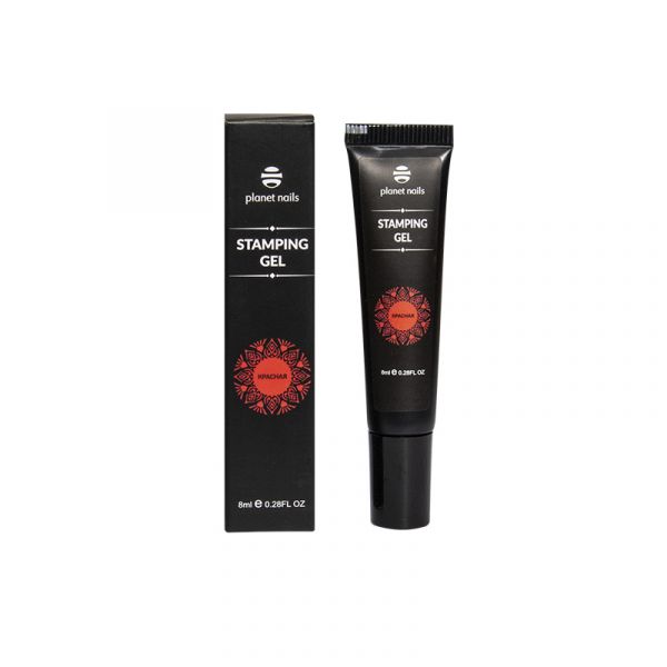 Гель-краска Planet Nails Stamping Gel красная, 8мл, изображение 3
