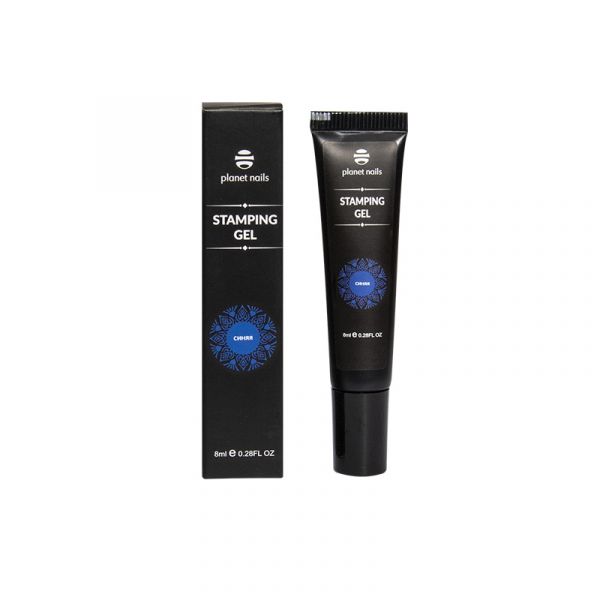 Гель-краска Planet Nails Stamping Gel синяя, 8мл, изображение 3