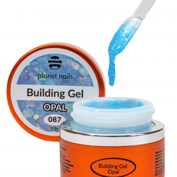 Гель Planet Nails - Building Gel Opal, моделирующий цветной гель, 15 мл., изображение 3