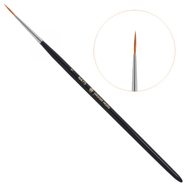 Кисть Planet Nails для дизайна круглая длинная № 1 (475.1)