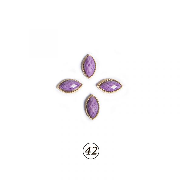 Натуральные камни в оправе в ассорт. 4 шт/уп, изображение 34