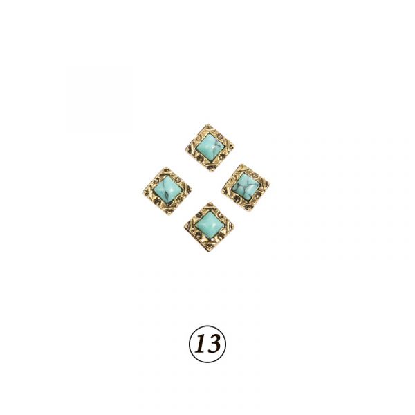 Натуральные камни в оправе в ассорт. 4 шт/уп, изображение 13