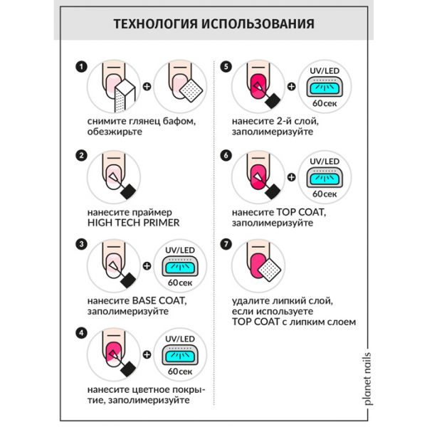 Гель-лак Planet Nails, "PRESTIGE" - BASE, 10мл, изображение 5