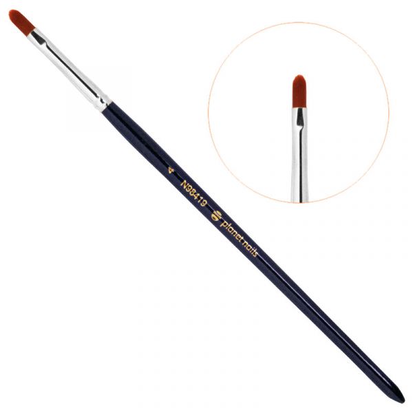 Кисть Planet Nails гелевая овальная № 6 (98419 .6)
