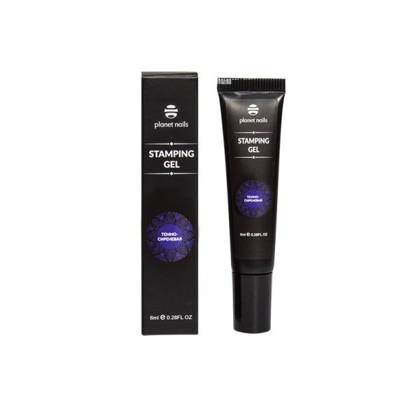Гель-краска Planet Nails Stamping Gel темно-сиреневая, 8мл, изображение 2