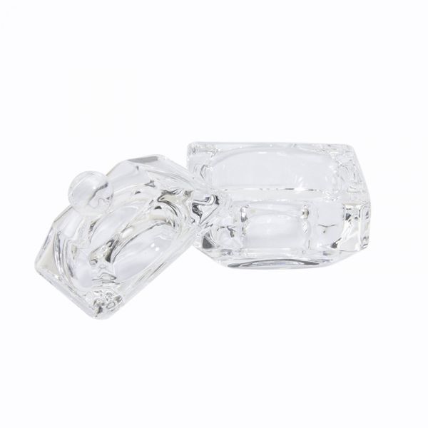 Емкость для ликвида стеклянная квадратная с крышкой, изображение 3