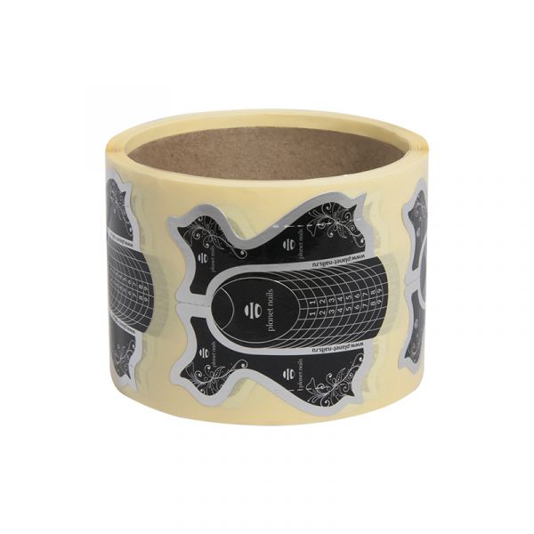 Формы для наращивания Planet Nails черные, (100шт в уп)