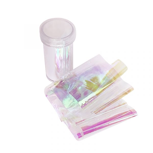 Фольга для дизайна ногтей тонкая, в банке