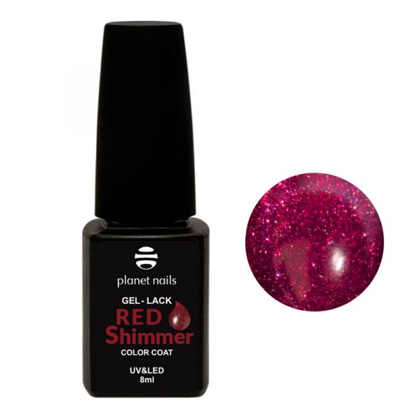 Гель-лак Planet Nails, "Red Shimmer" - 831, 8мл