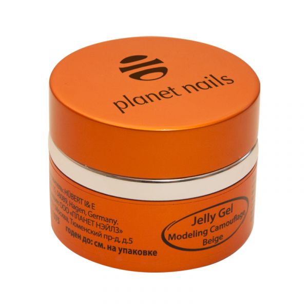 Гель-желе Planet Nails - Modeling Camouflage Beige Jelly Gel камуфлирующий, бежевый 30г, изображение 2