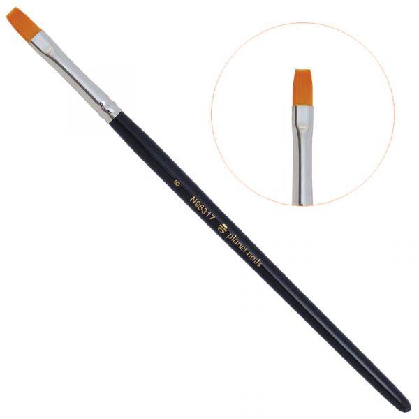 Кисть Planet Nails гелевая квадратная № 6 (98317.6)