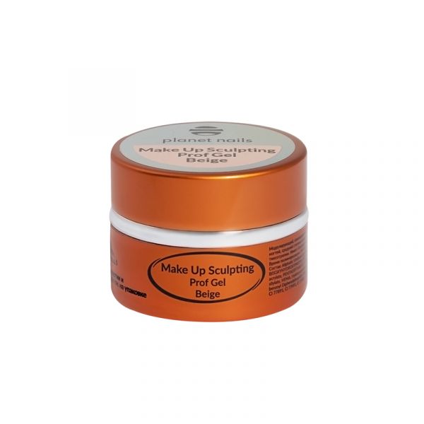 Гель Planet Nails - MAKE UP SCULPTING PROF GEL BEIGE – моделирующий гель, бежевый, 15 г
