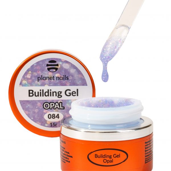 Гель Planet Nails - Building Gel Opal, моделирующий цветной гель, 15 мл, изображение 2
