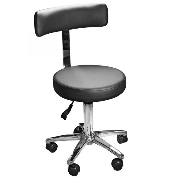 Стул мастера с полукруглой спинкой черный "Орфей"