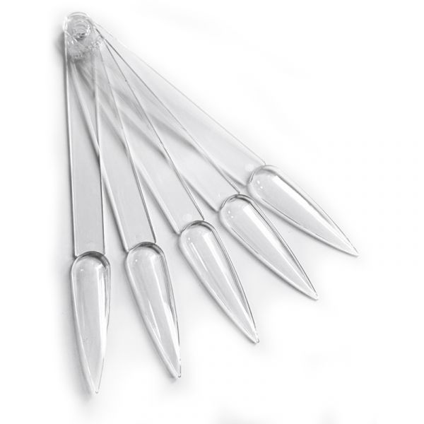 Палитра для лаков "веер", прозрачная 48 шт, острая форма, изображение 2