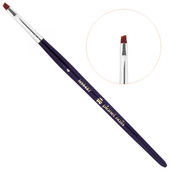 Кисть Planet Nails для китайской росписи скошенная № 4 (98487.4)