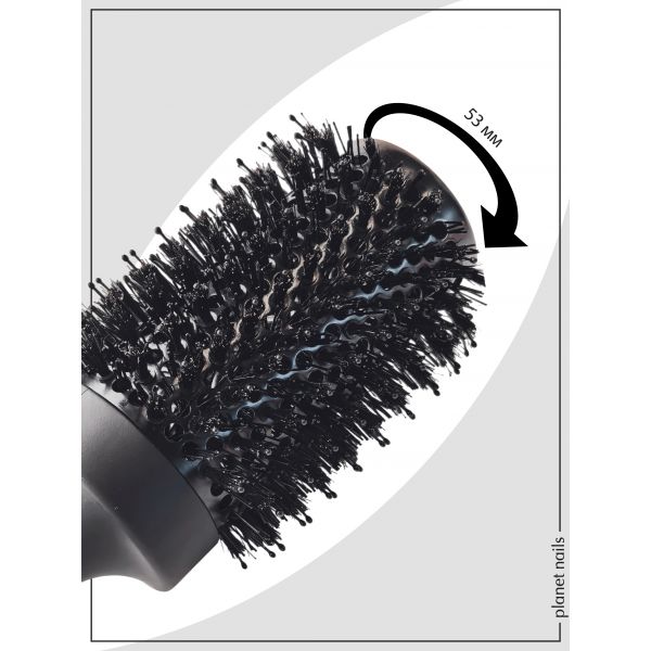 Термобрашинг Hairway Nano Ceramic 53мм, нейлон, натуральная щетина, изображение 2