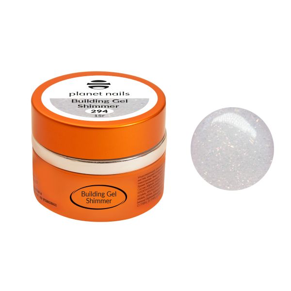 гель Planet Nails- Shimmer Building Gel, моделирующий гель, 15 мл., изображение 3