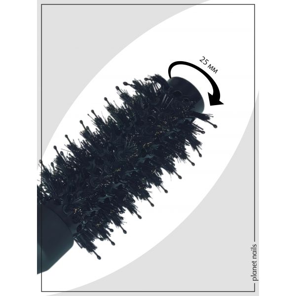 Термобрашинг Hairway Nano Ceramic 25мм, нейлон, натуральная щетина, изображение 5