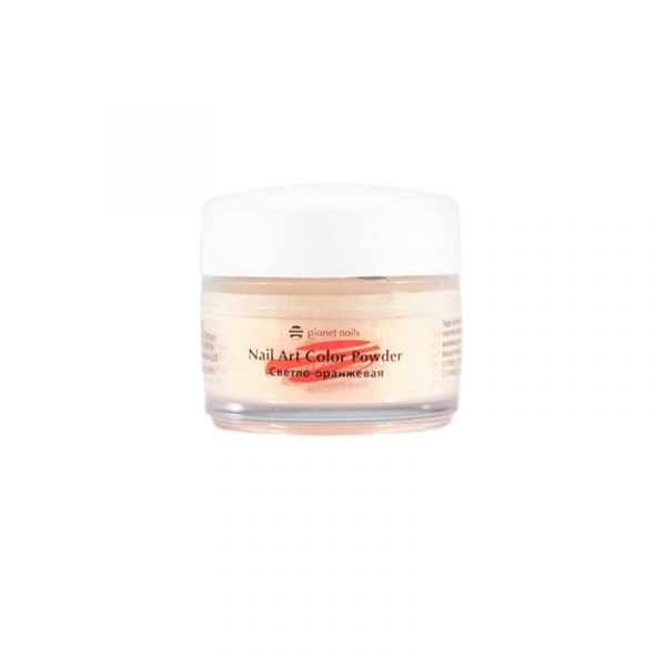 Пудра акриловая Planet Nails - цветная, светло оранжевая 5г.