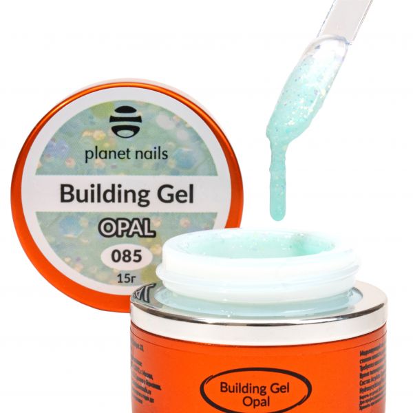 Гель Planet Nails - Building Gel Opal, моделирующий цветной гель, 15 мл., изображение 2