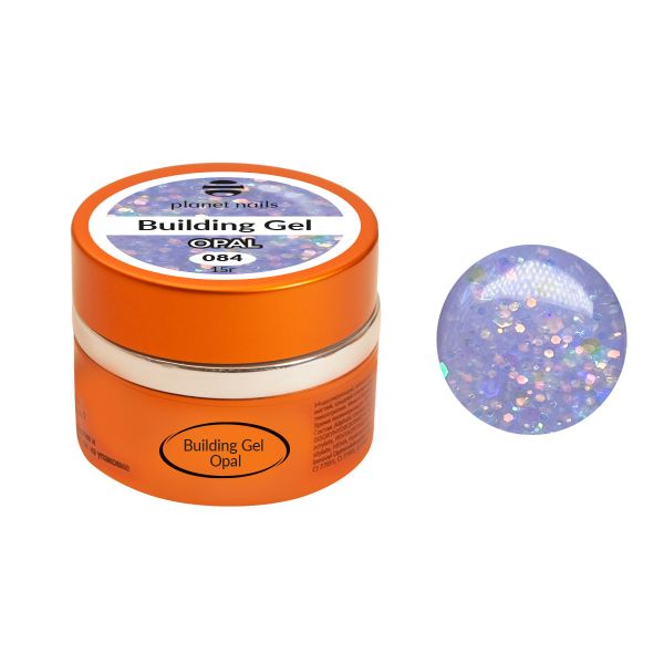 Гель Planet Nails - Building Gel Opal, моделирующий цветной гель, 15 мл, изображение 3