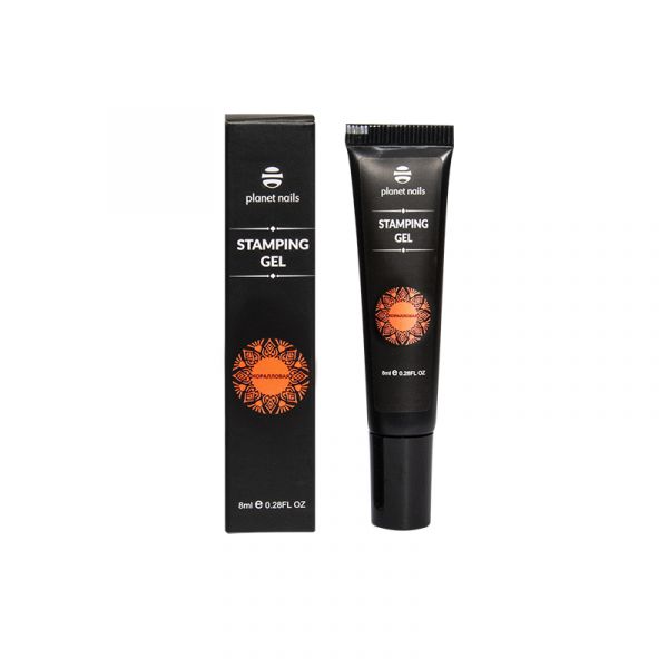 Гель-краска Planet Nails Stamping Gel коралловая, 8мл, изображение 2