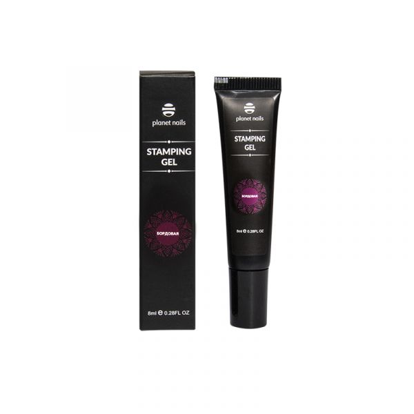 Гель-краска Planet Nails Stamping Gel бордовая, 8мл