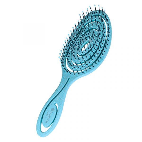 Щетка Hairway Eco Wheat массажная 8 рядов 20см овальная голубая, изображение 2